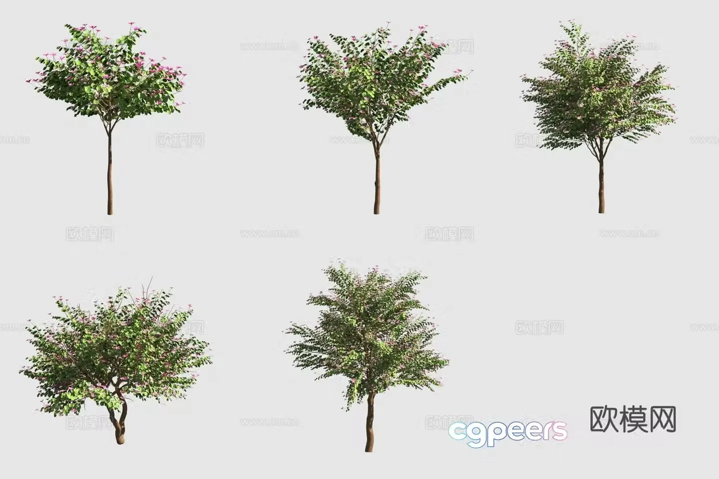 Purple Sheep Hoof Armor Street Tree 3D Model