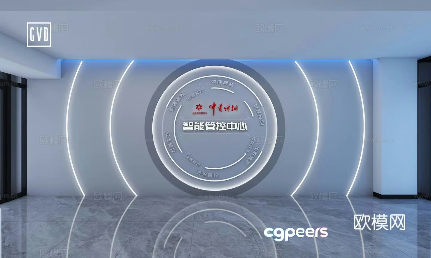 Steel exhibition hall image wall technology image wall modern image wall control center image wall entrance 3D model
