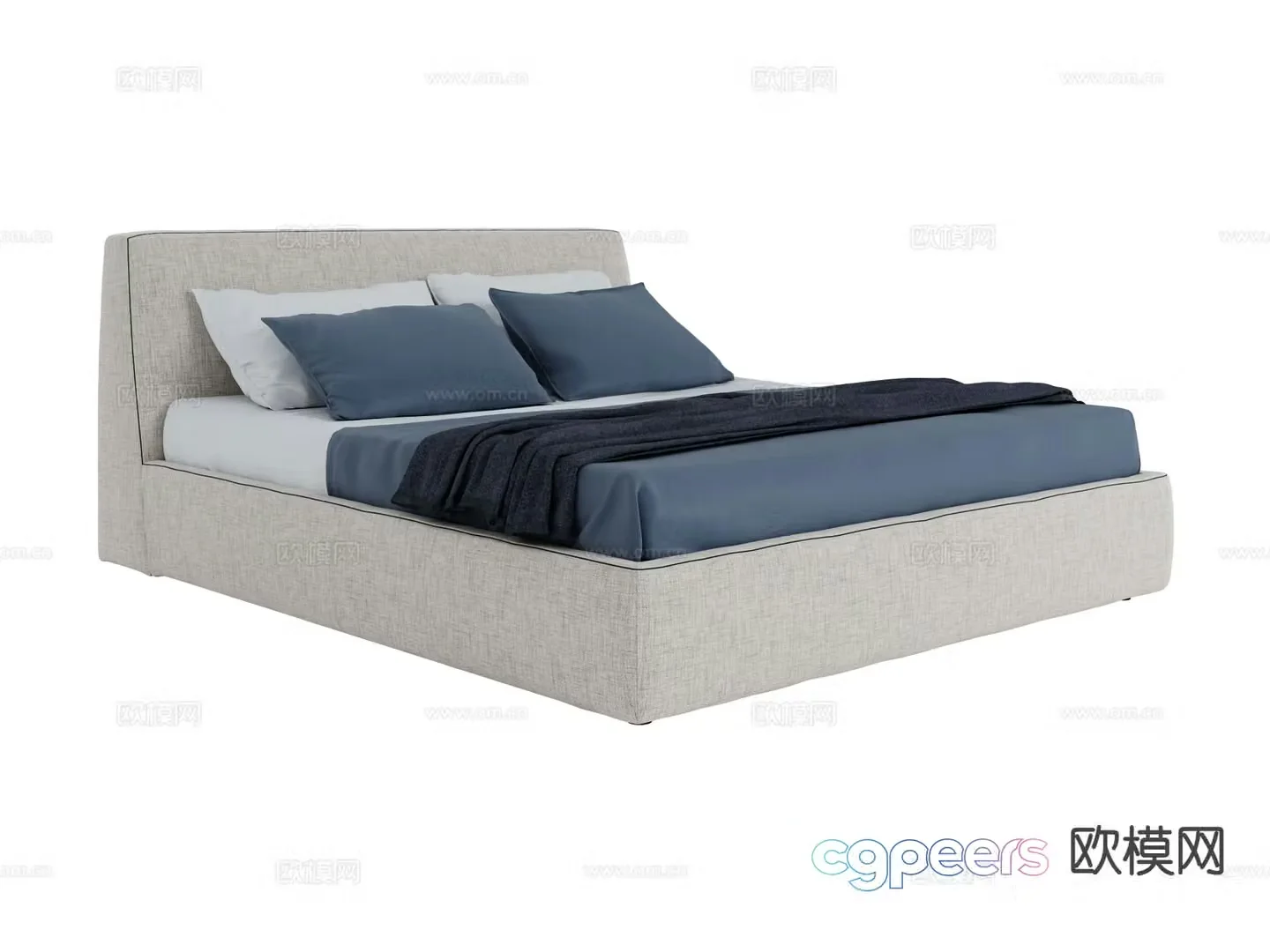 alberta-DION double bed 3d model