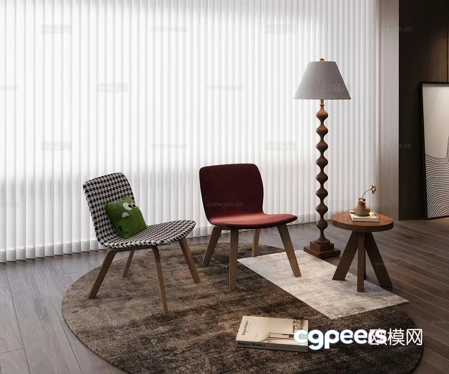 Modern leisure chair 3d model