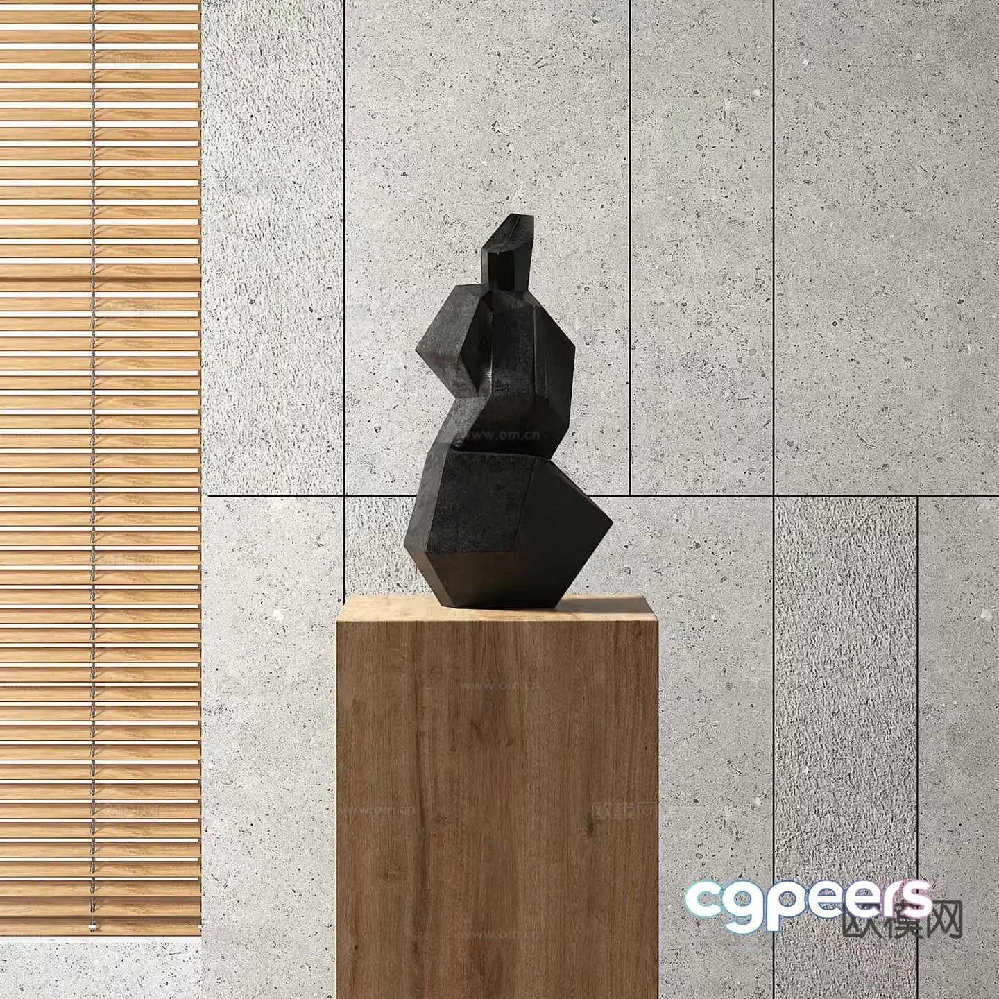 Modern abstract figure sculpture 3d model