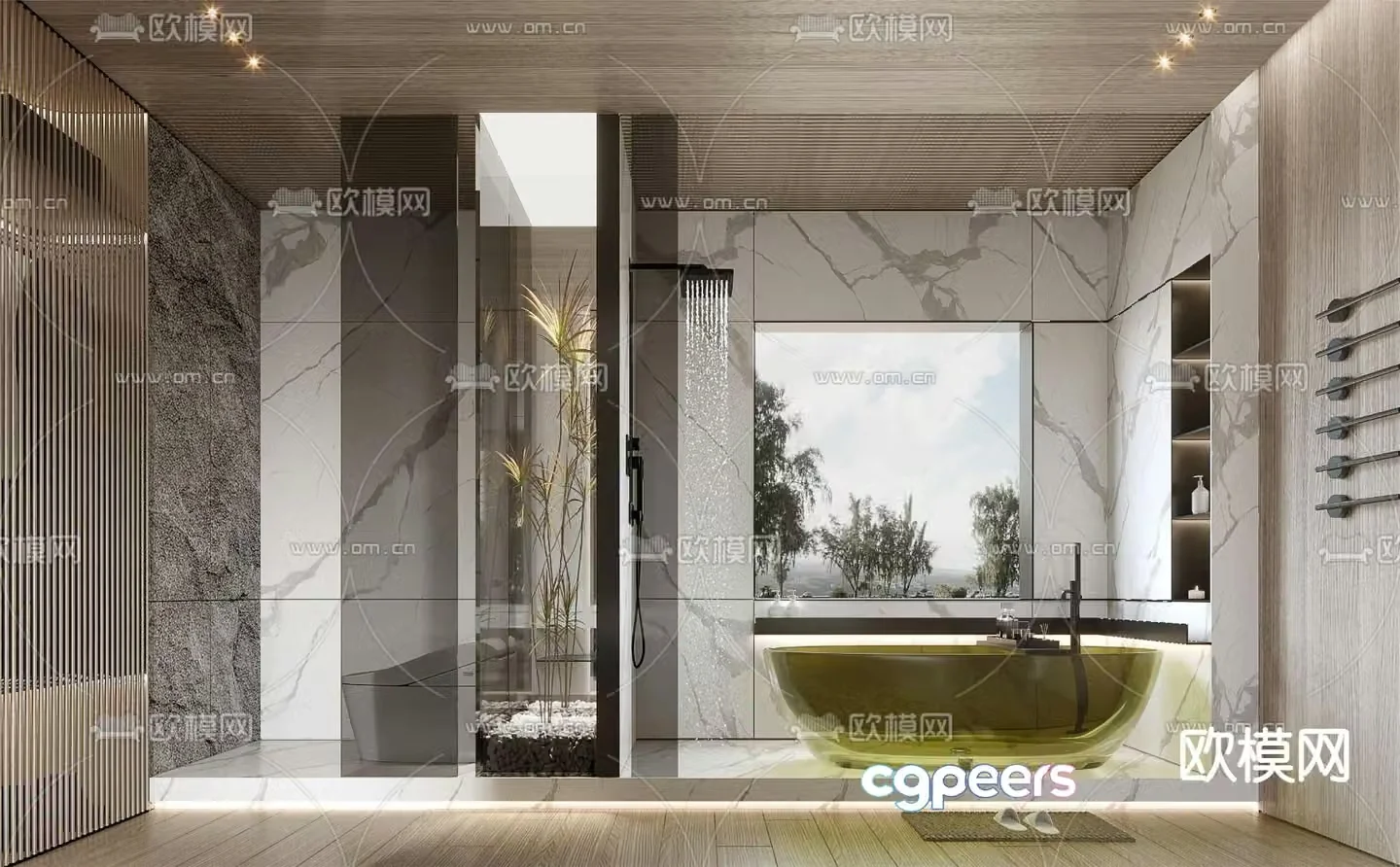 Modern bathroom bathroom toilet 3d model