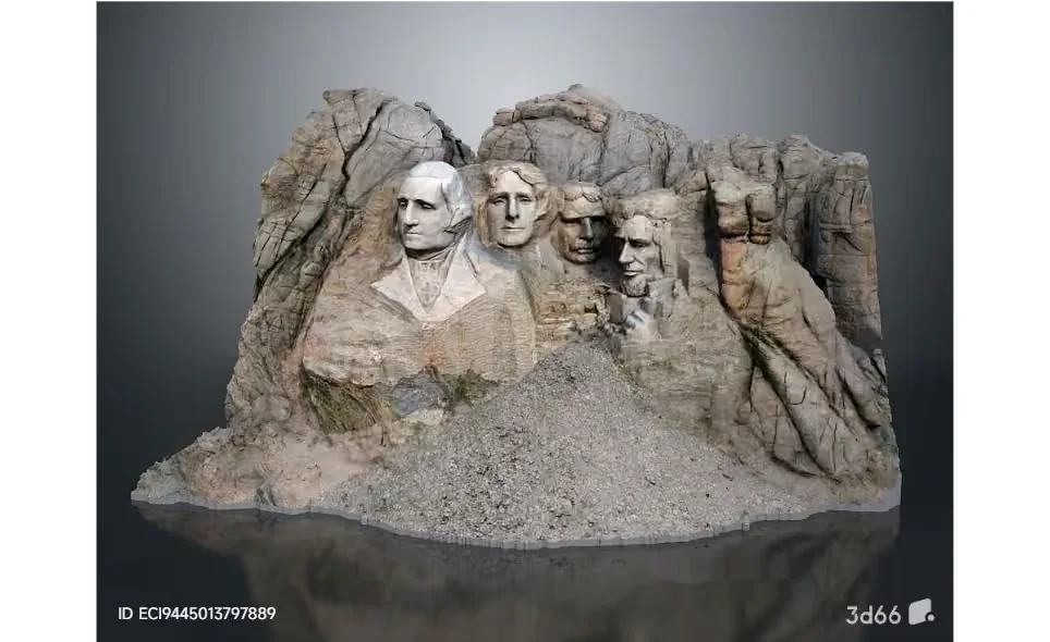A Sculpture Of Mount Rushmore 3D Model – 9327 – VRAY Render