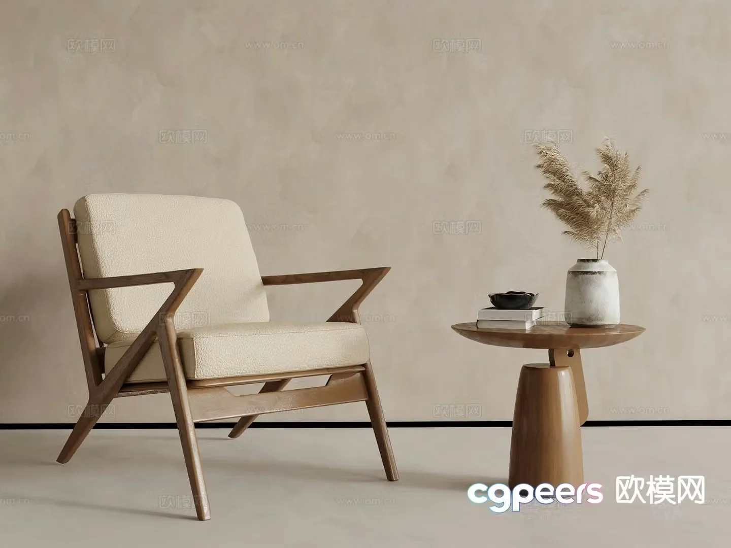 Medieval style leisure chair armchair 3d model