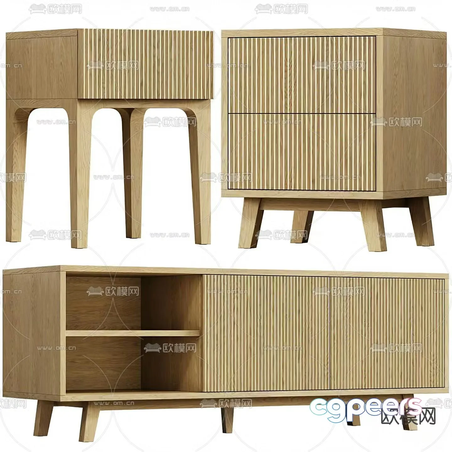 Osobica bedside table 3d model
