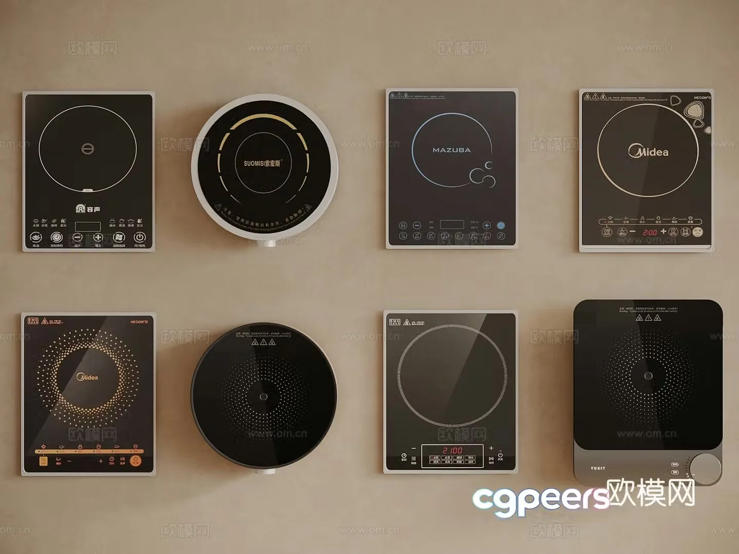 Induction cooker 3D model
