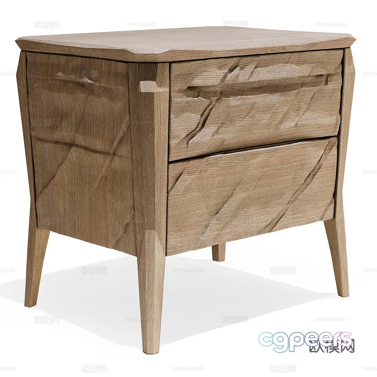 Nordic simple bedside table bedside table simple bedside table decorative cabinet 3d model