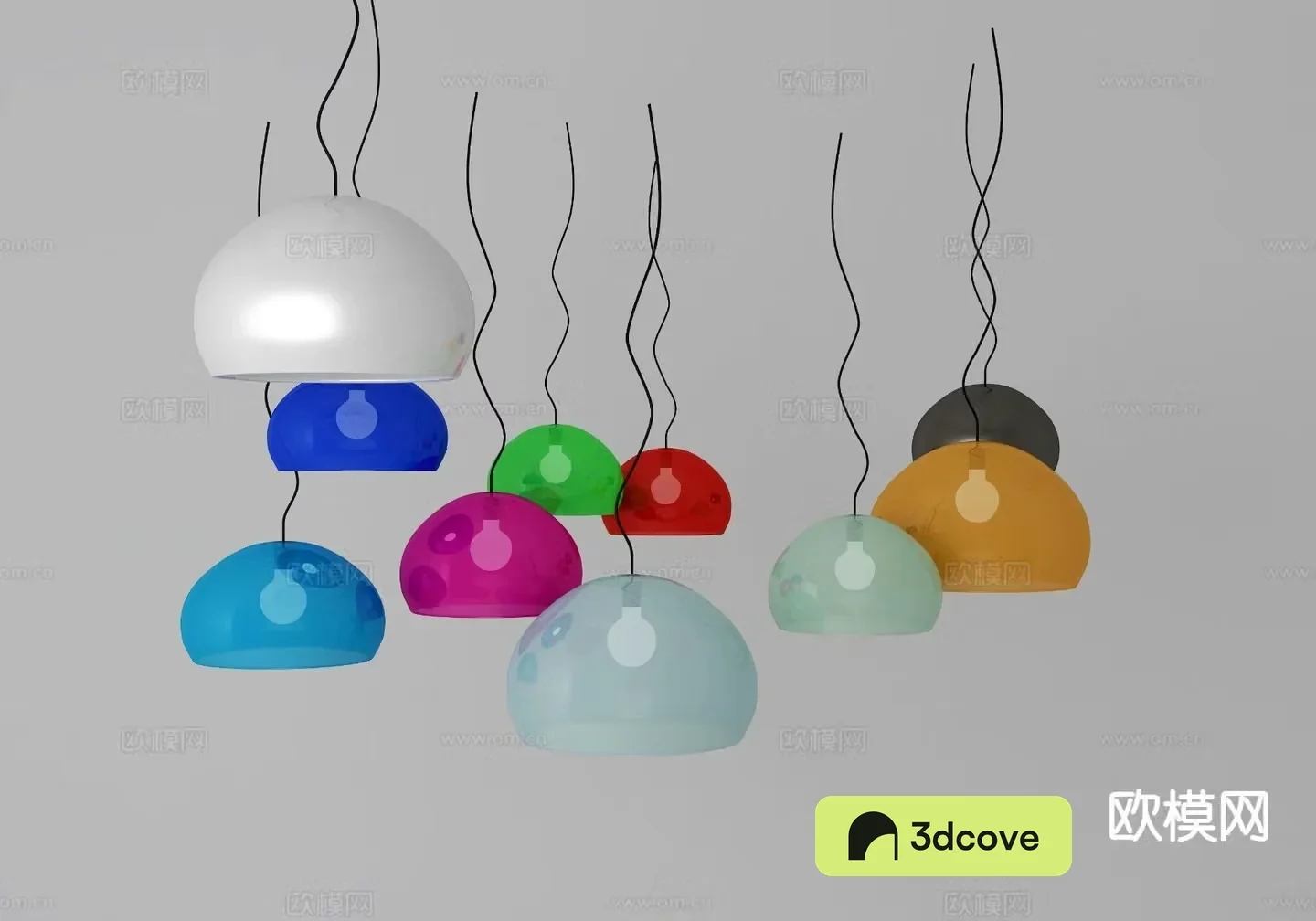 Modern colorful chandelier