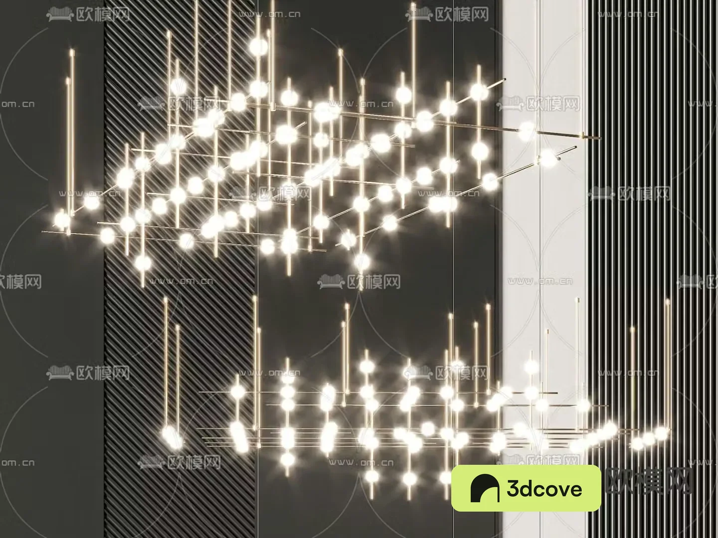 Light luxury chandelier matrix chandelier