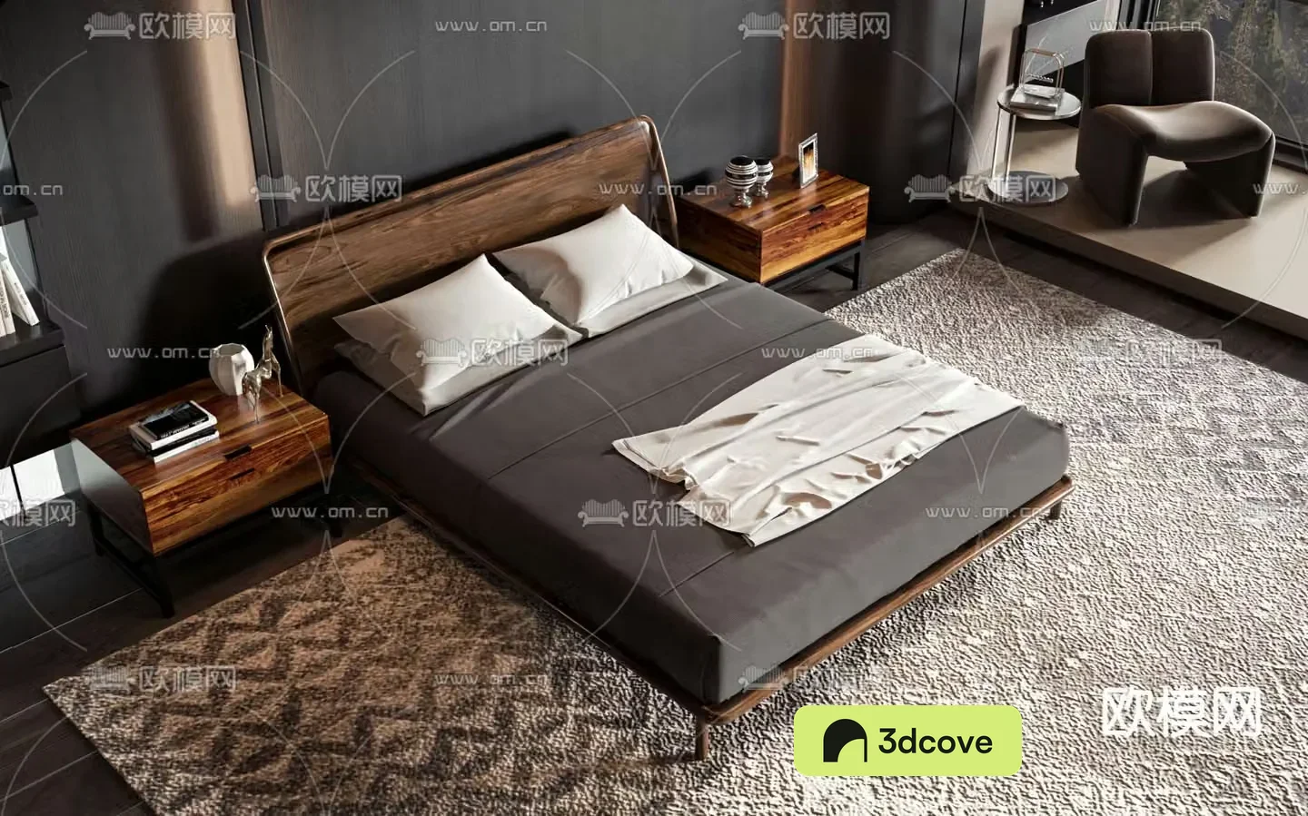 Modern double bed