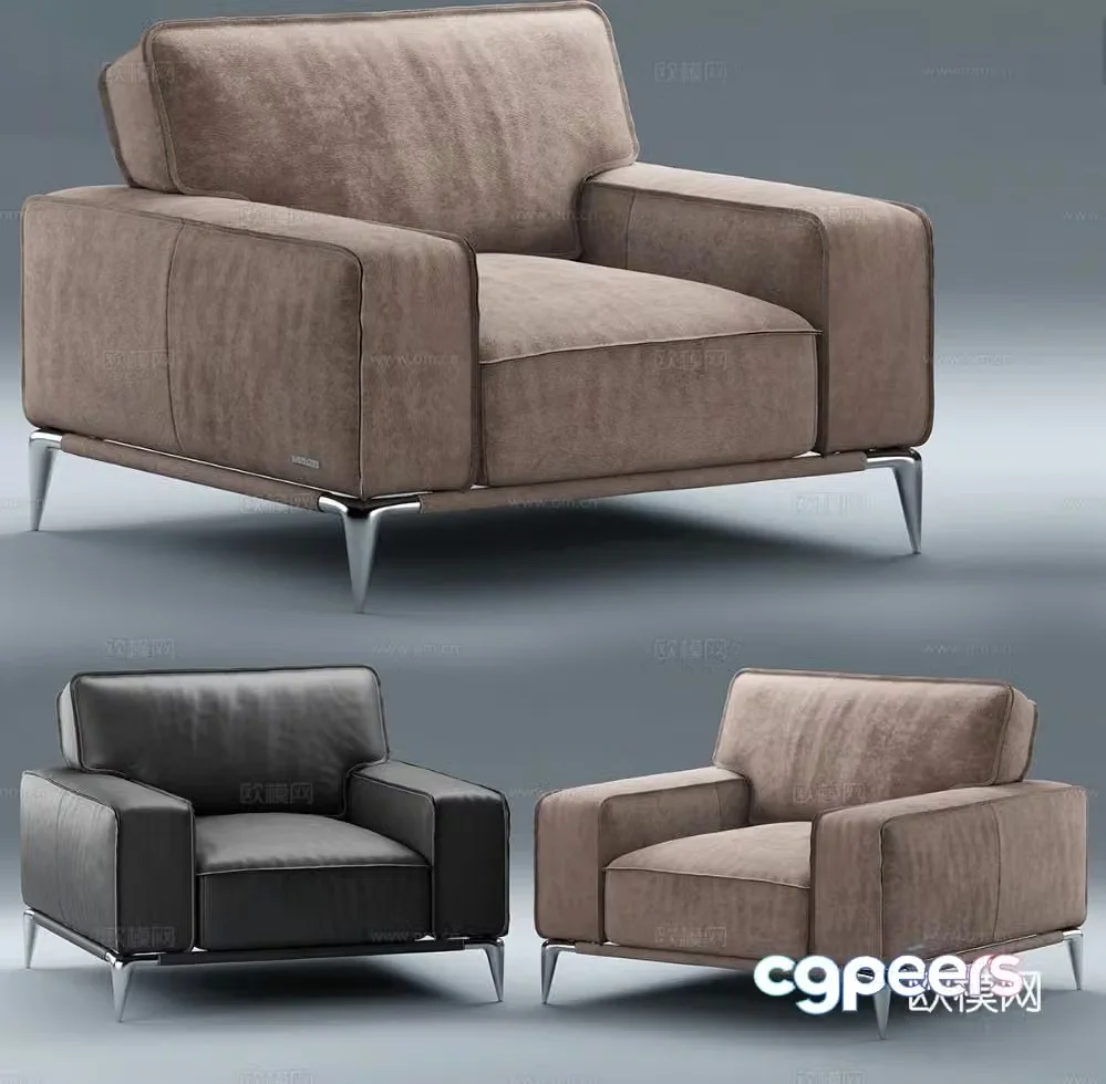 Single sofa 3d model