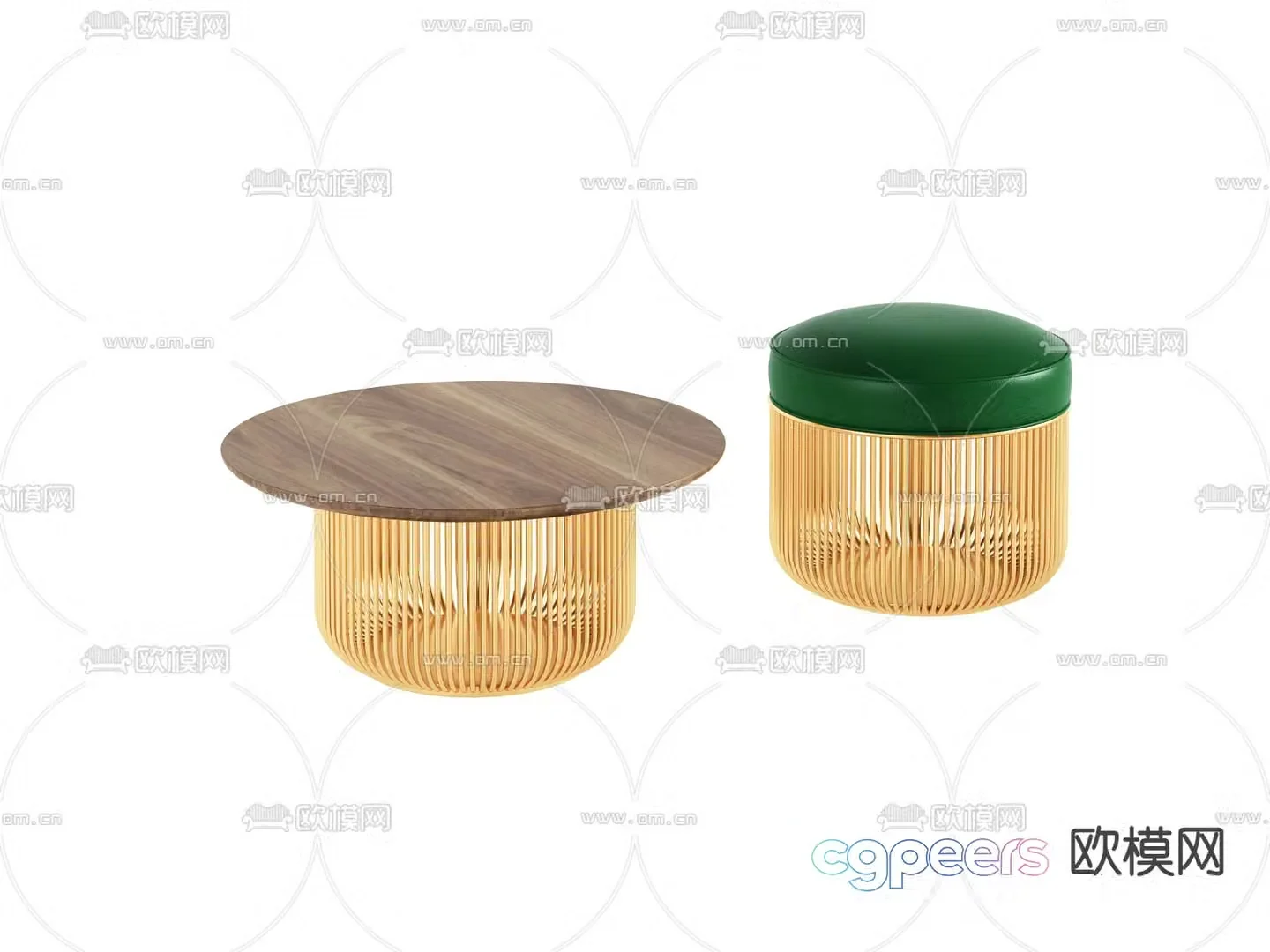 Modern side table 3D model