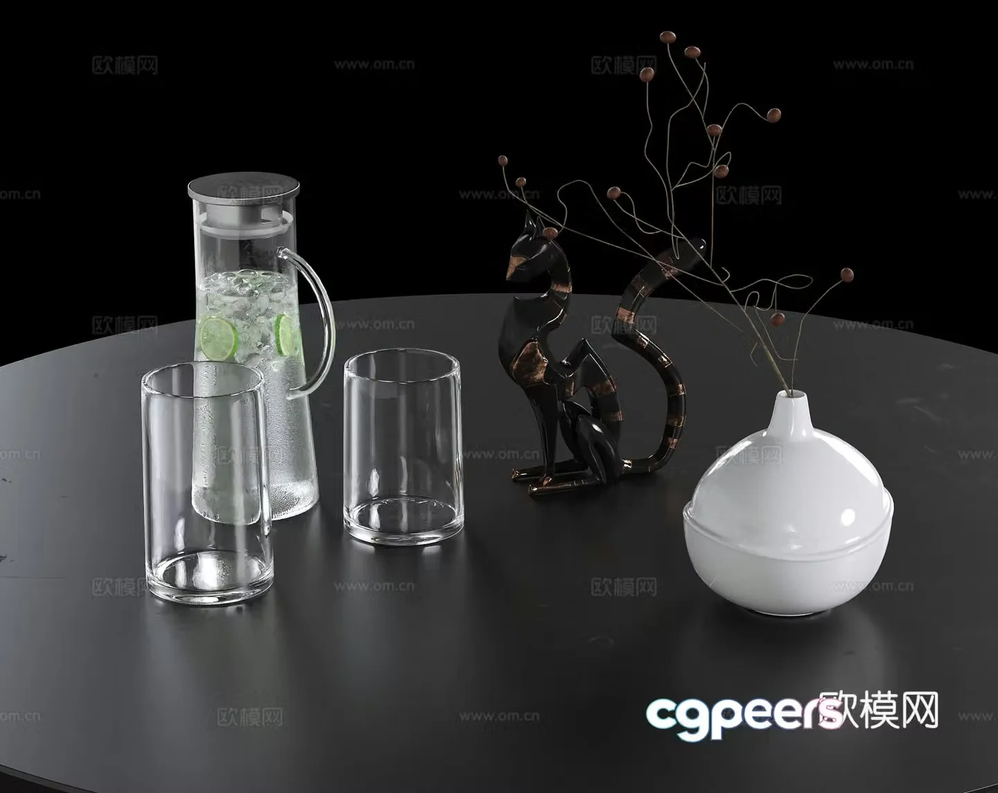 Modern jewelry ornaments 3d model