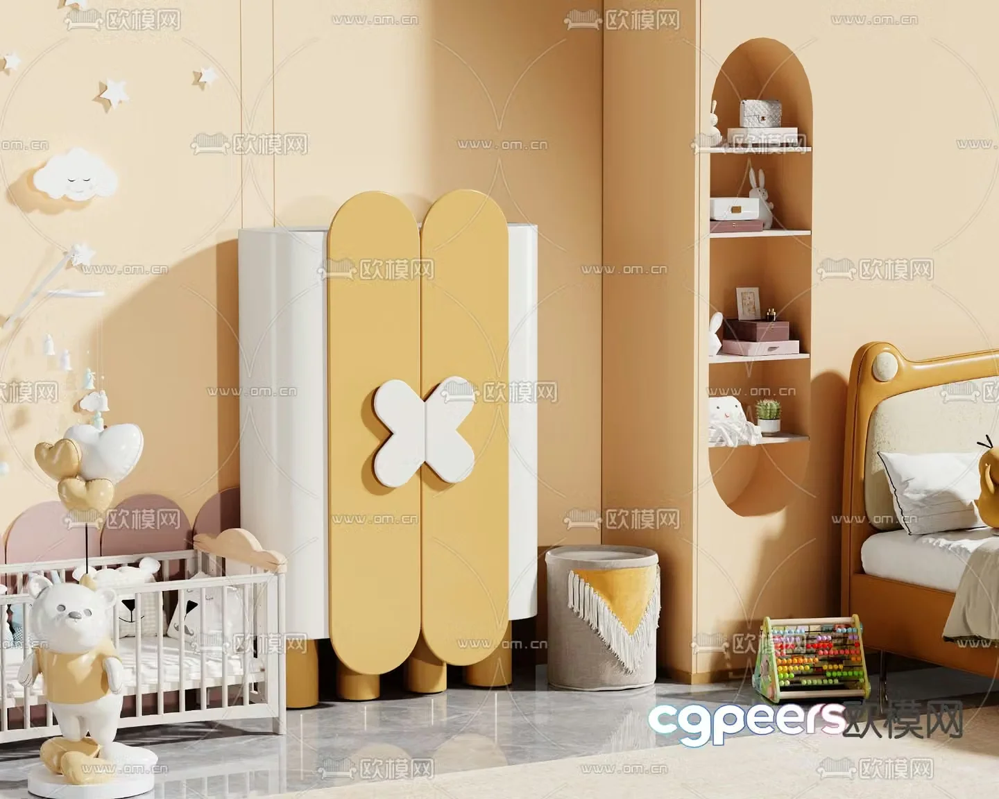 Children’s cabinet toy cabinet 3d model