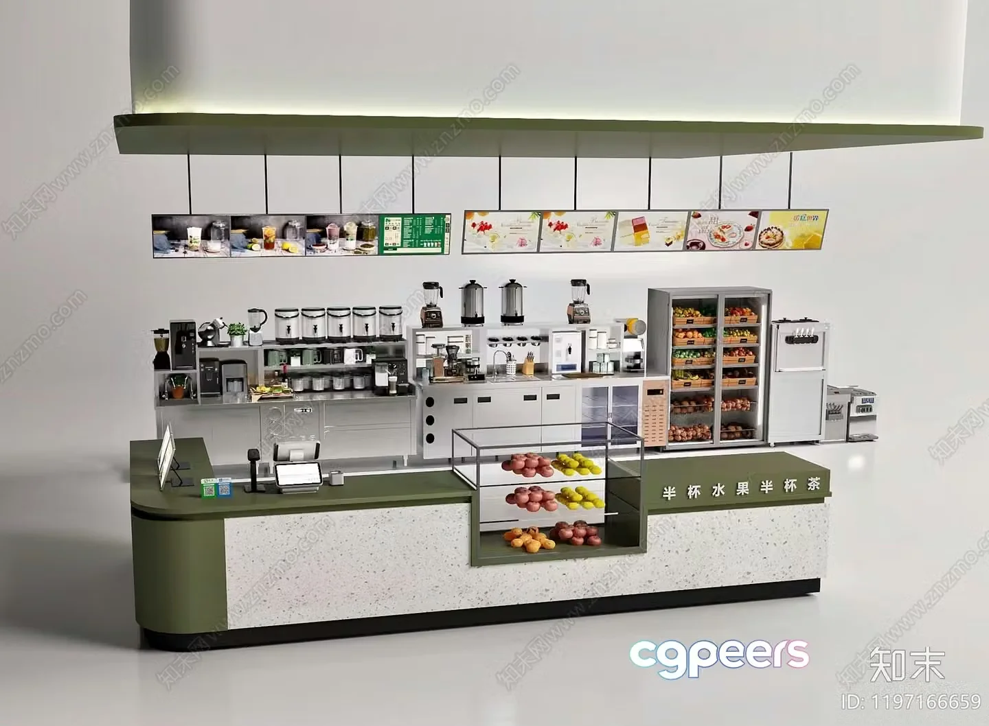 Modern Convenience Store 3D Model – 8181 – VRAY Render