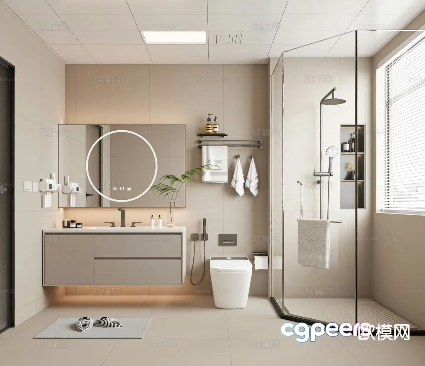 Modern bathroom 3d model
