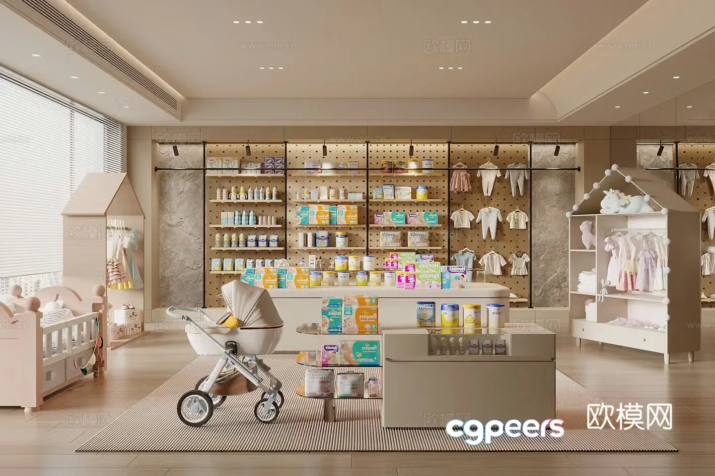 Modern maternal and child store 3D model