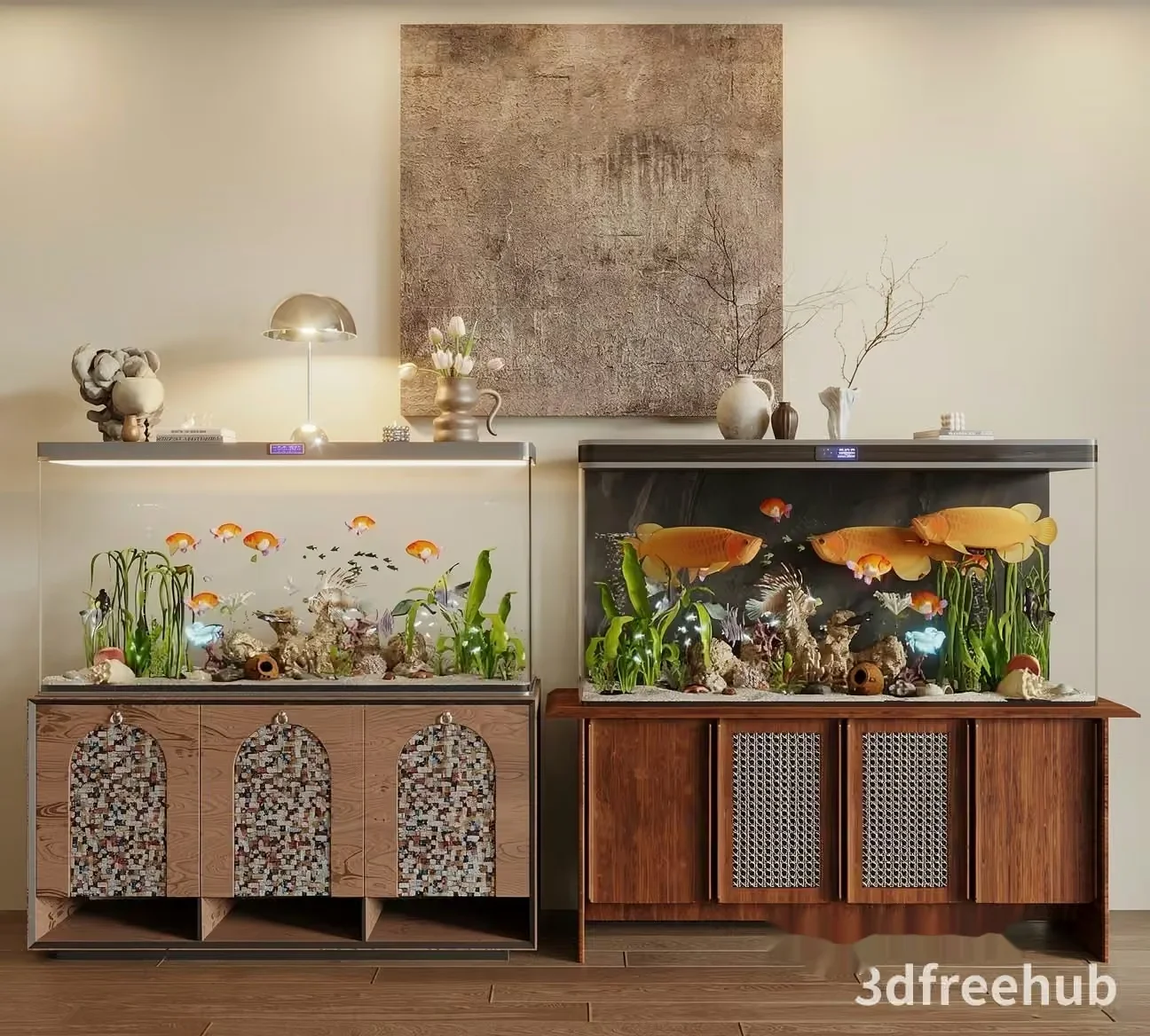 A Fish Tank 3D Model – 20512 – VRAY Render