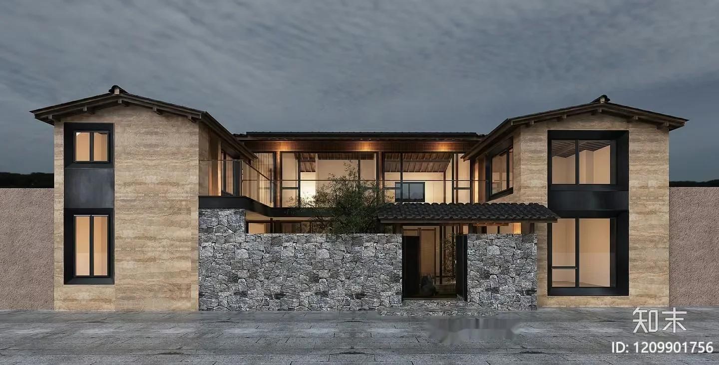 A Modern House 3D Model – 15238 – VRAY Render