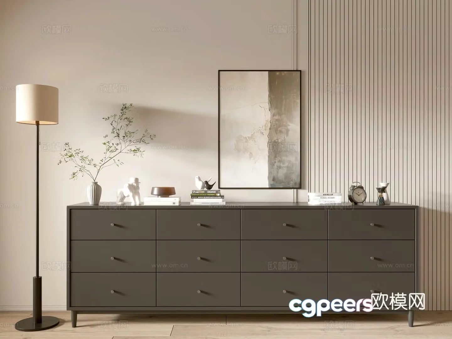 Modern black porch cabinet sideboard cabinet balcony cabinet storage cabinet entrance porch cabinet 3D model