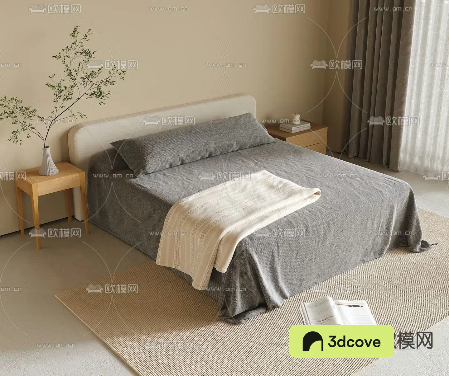 Wabi-sabi double bed