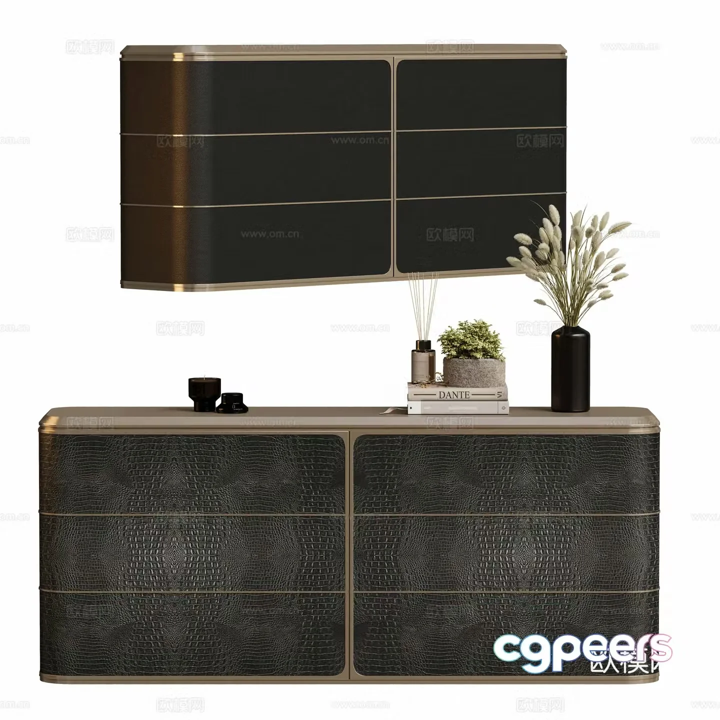 Modern entryway cabinet 3d model