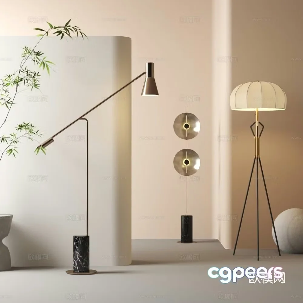 Modern floor lamp 3d model