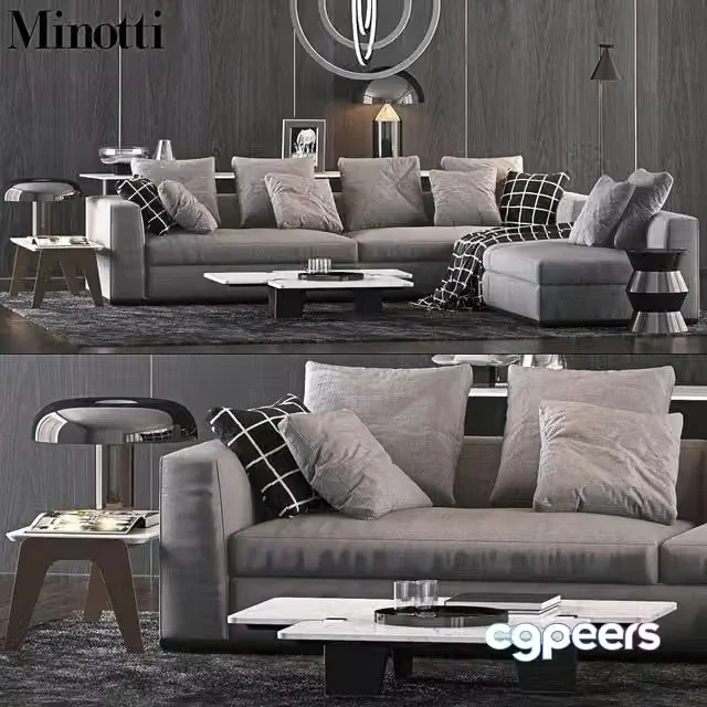 3ds Max Free – Minotti Set 9