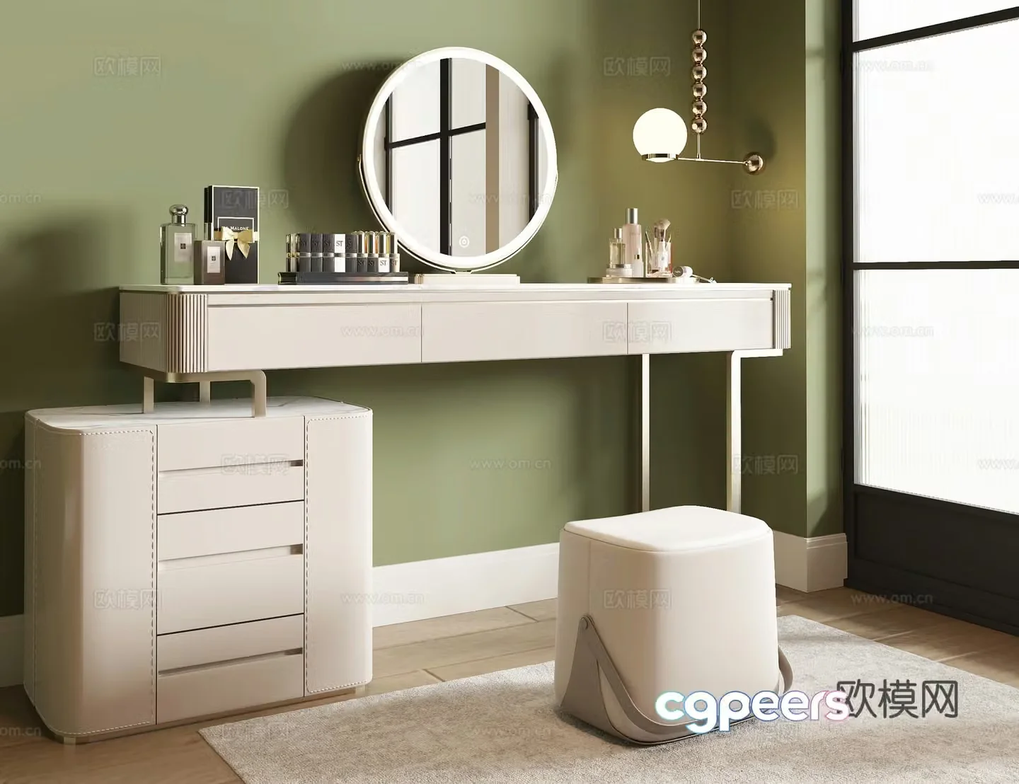 Modern dressing table 3d model