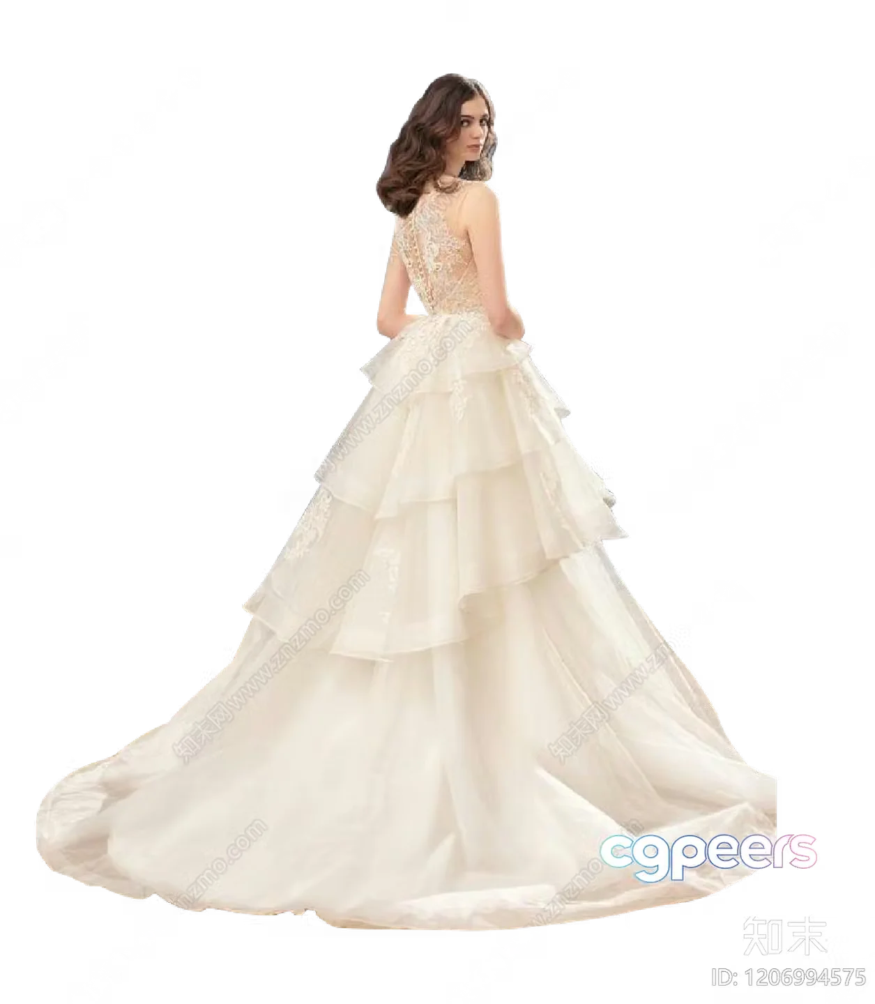 The Woman In The Wedding Dress 3D Model – 4821 – VRAY Render