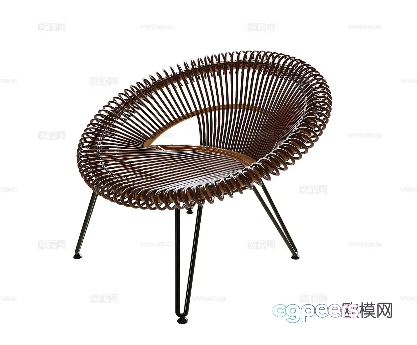 Modern casual chair single chair 3d model