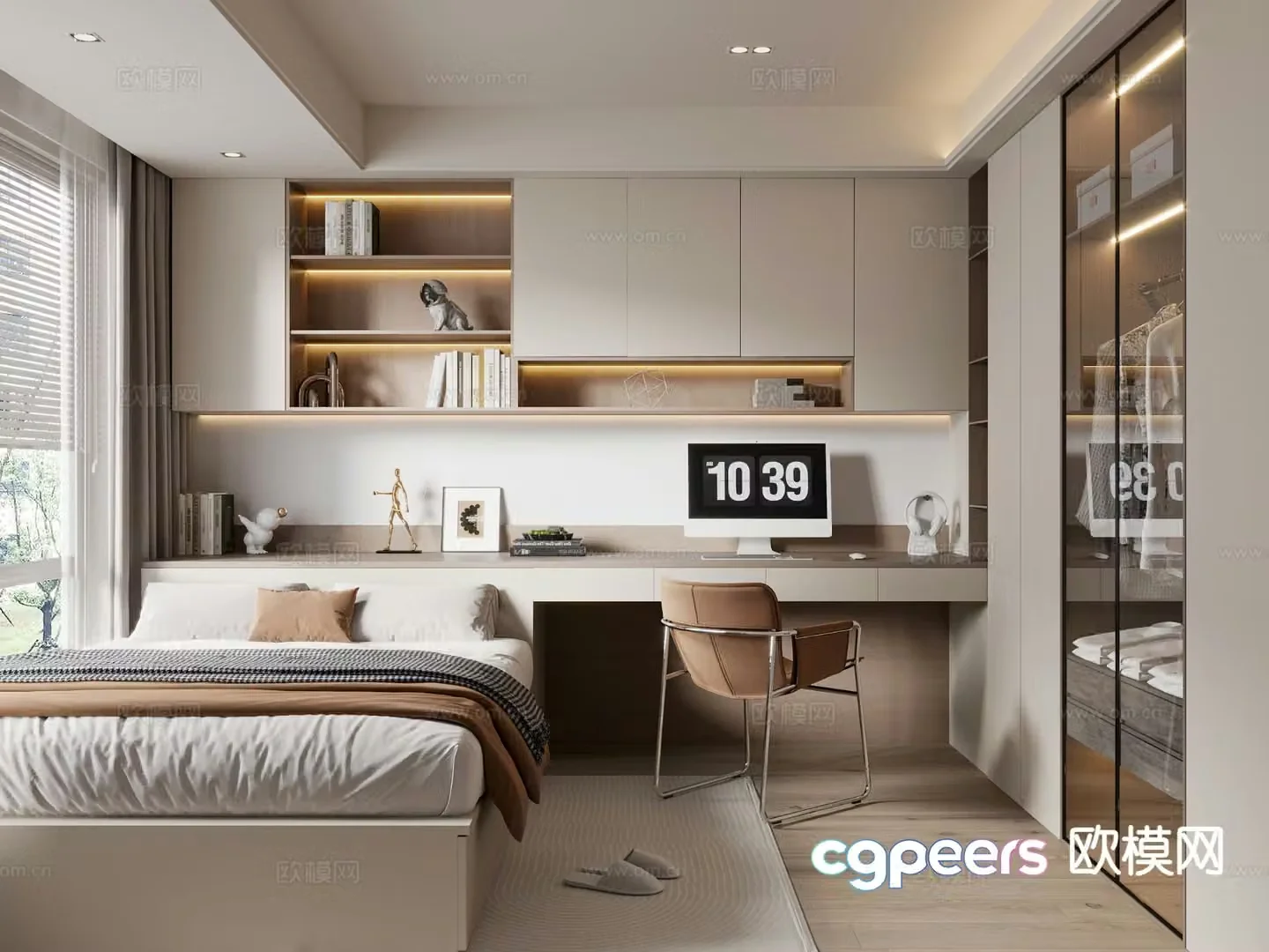 Modern tatami bedroom 3d model