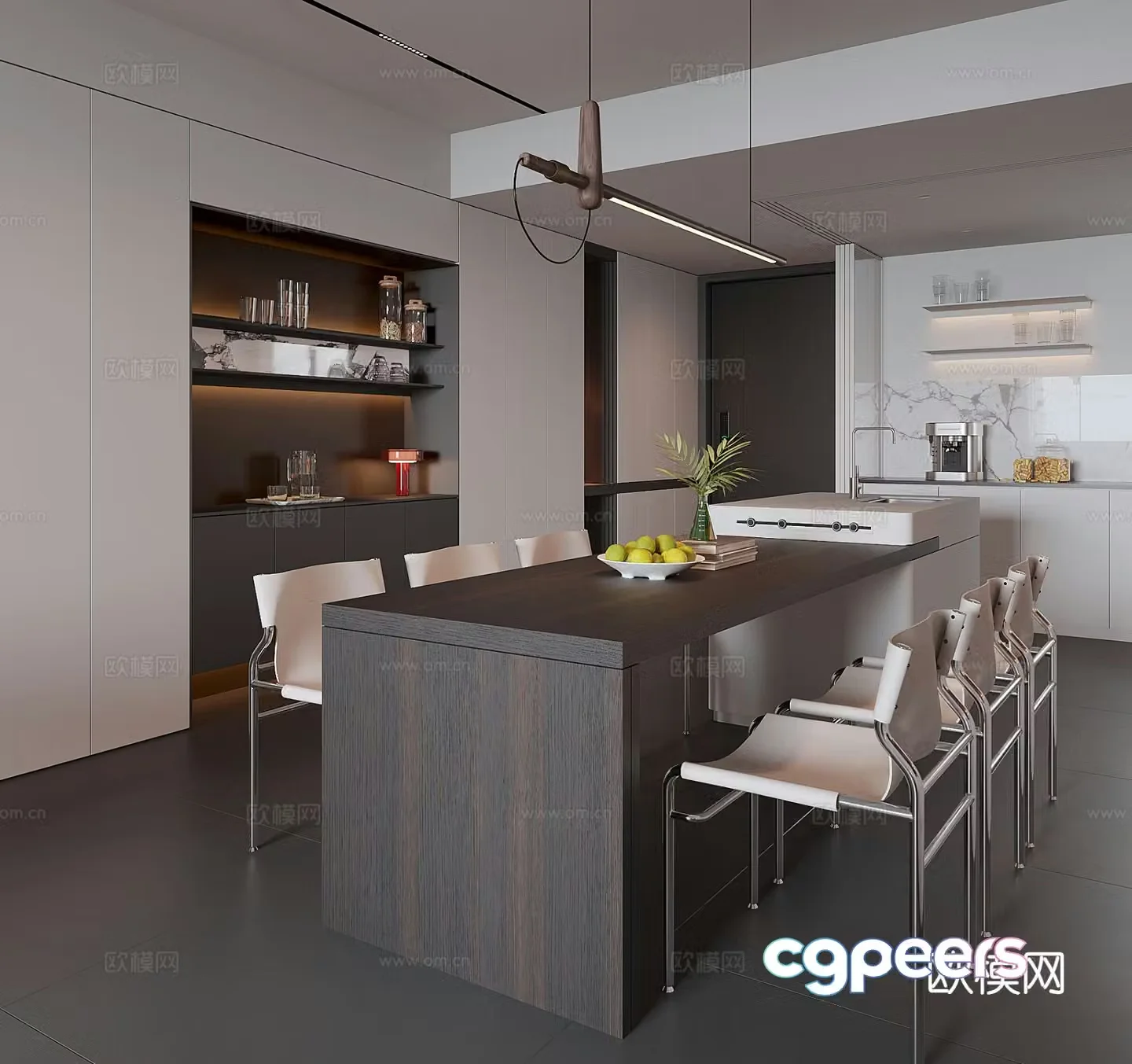 Italian restaurant Zhongdao restaurant 3d model
