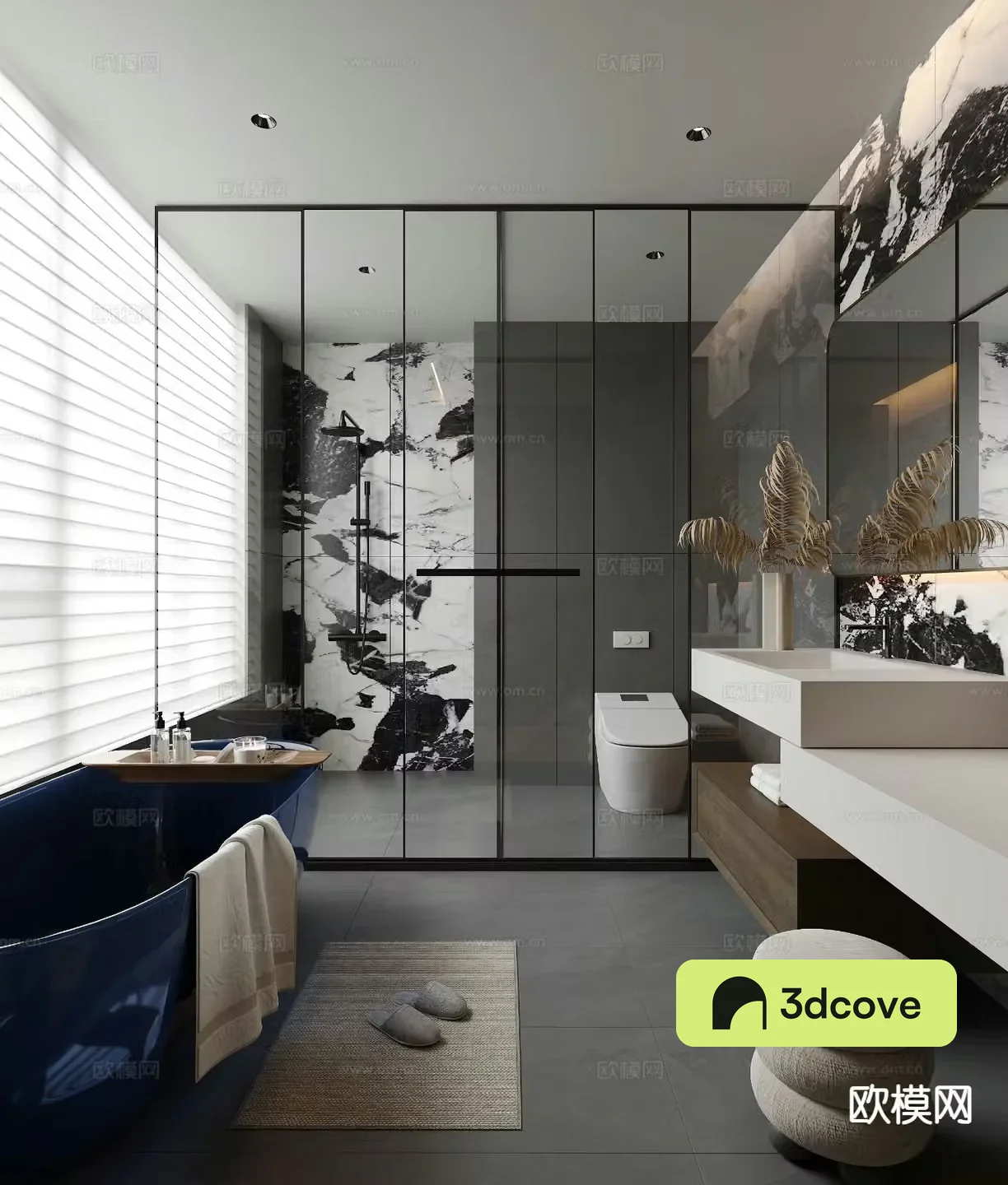 Modern bathroom toilet