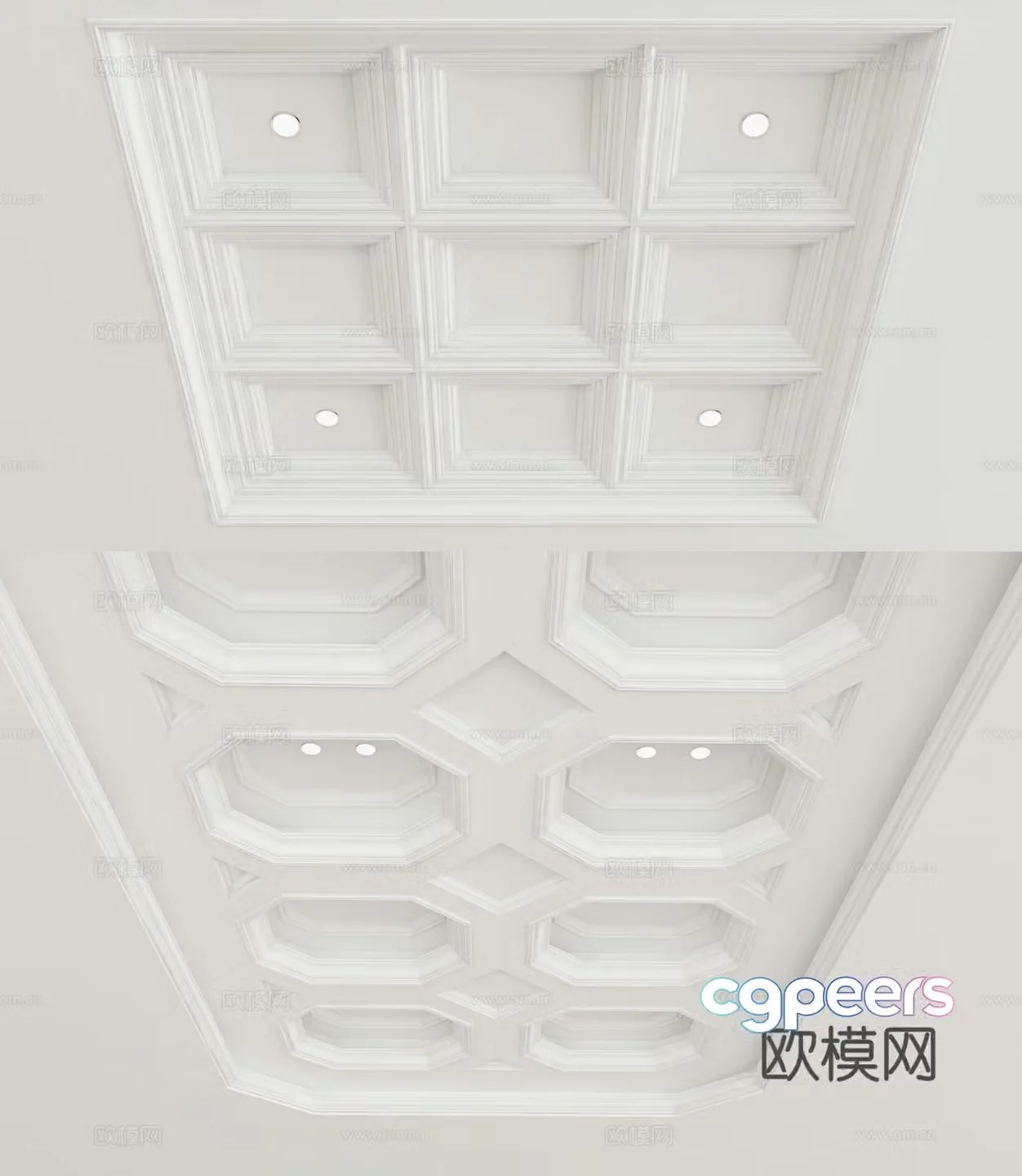 European style ceiling 3D model