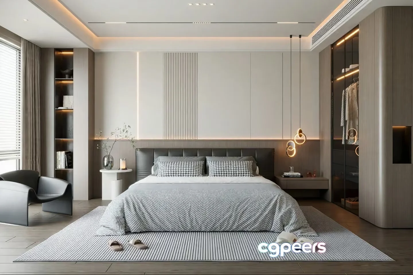 Modern Bedroom Design 3D Model – 1402 – CORONA Render