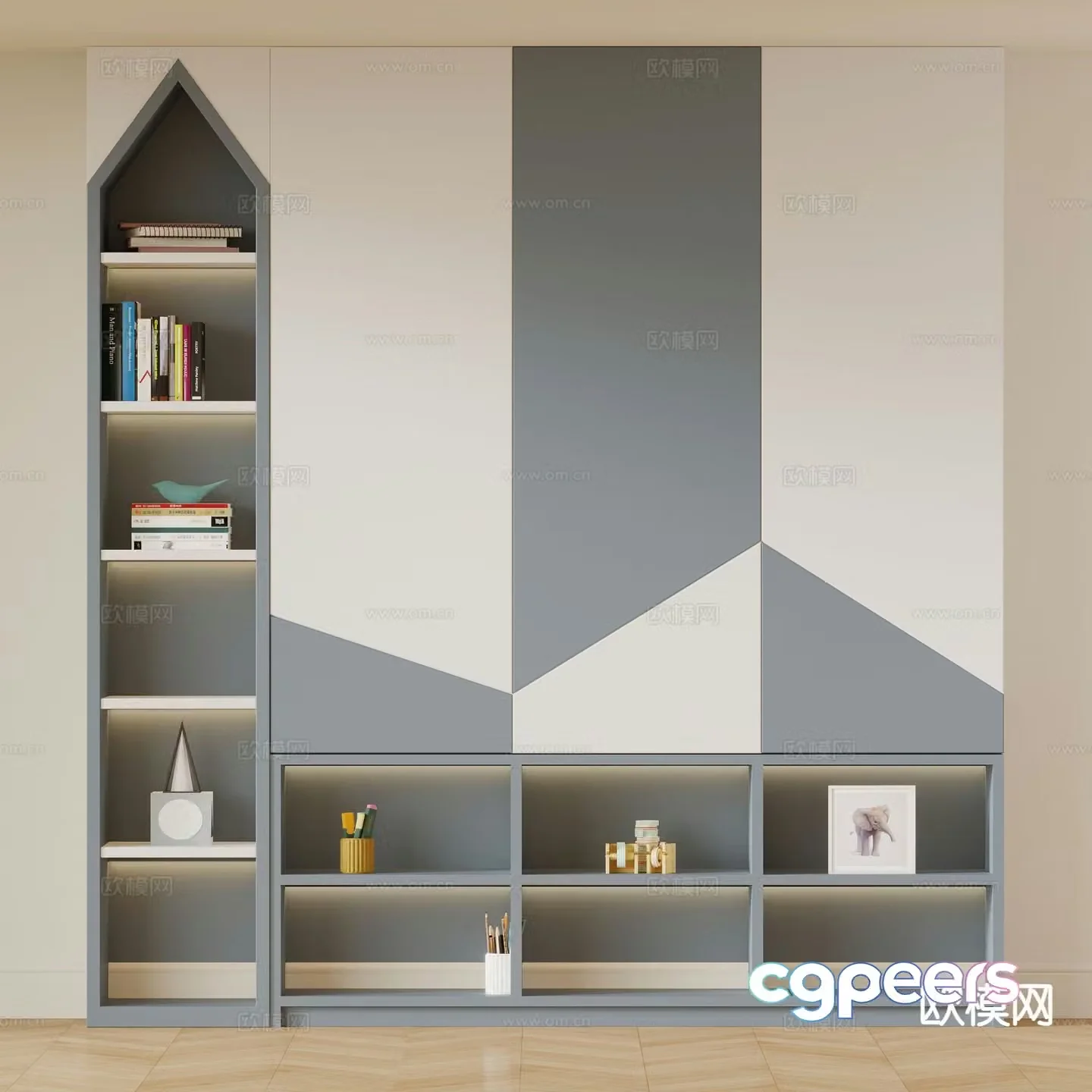 Modern children’s wardrobe locker 3d model