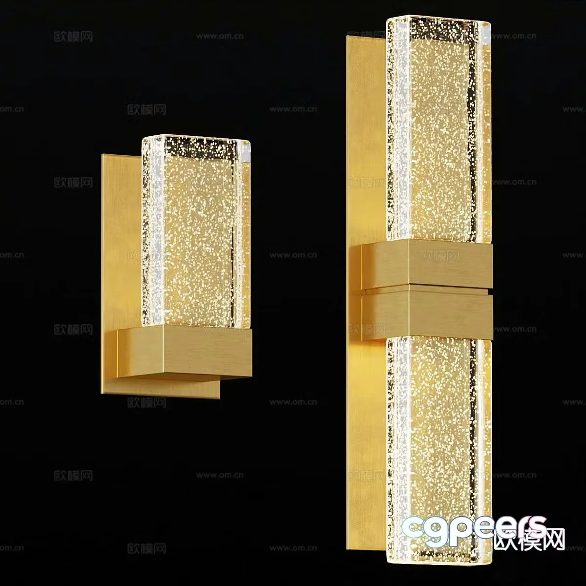 Light luxury glass wall lamp 3D model
