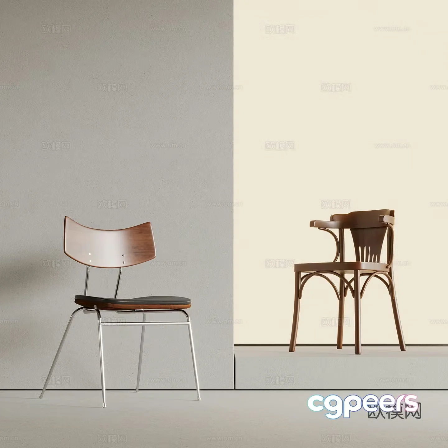 Chair medieval dining chair writing chair 3d model
