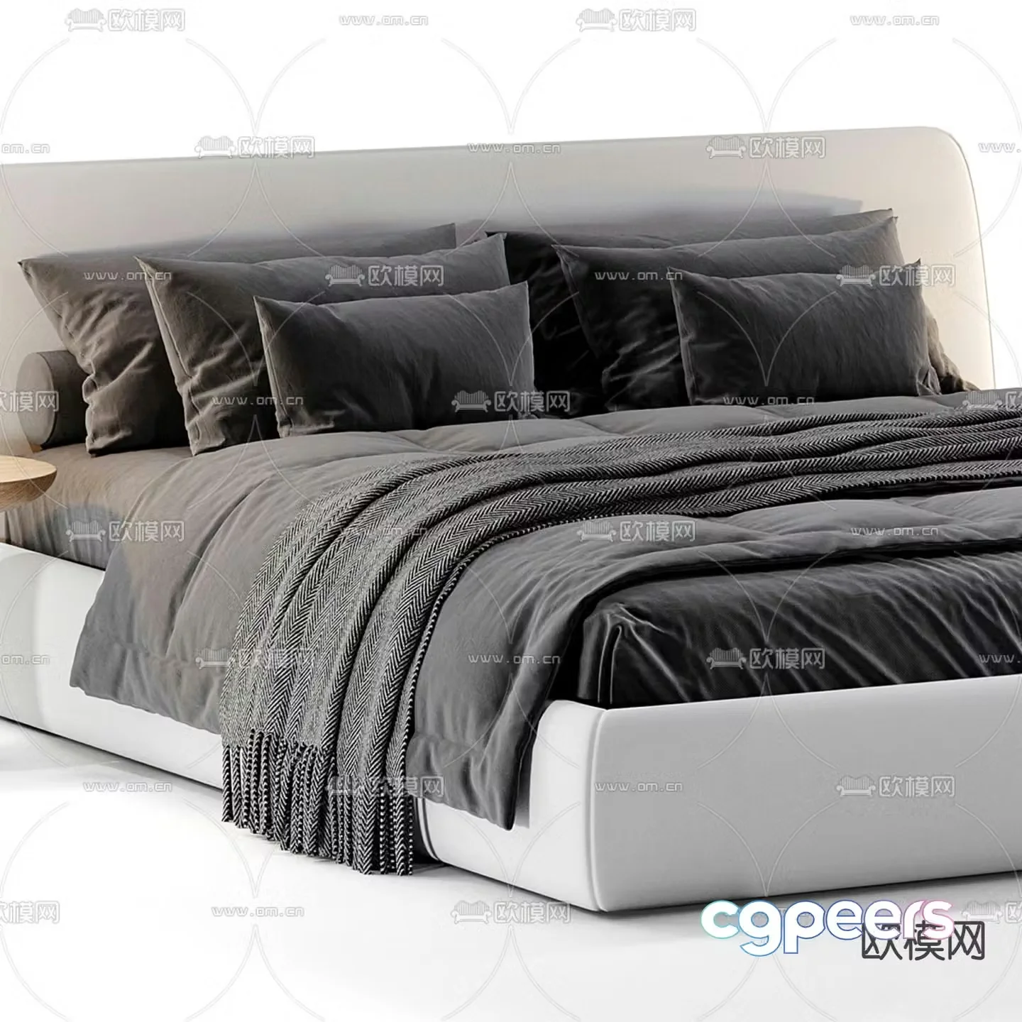 Double bed 3d model