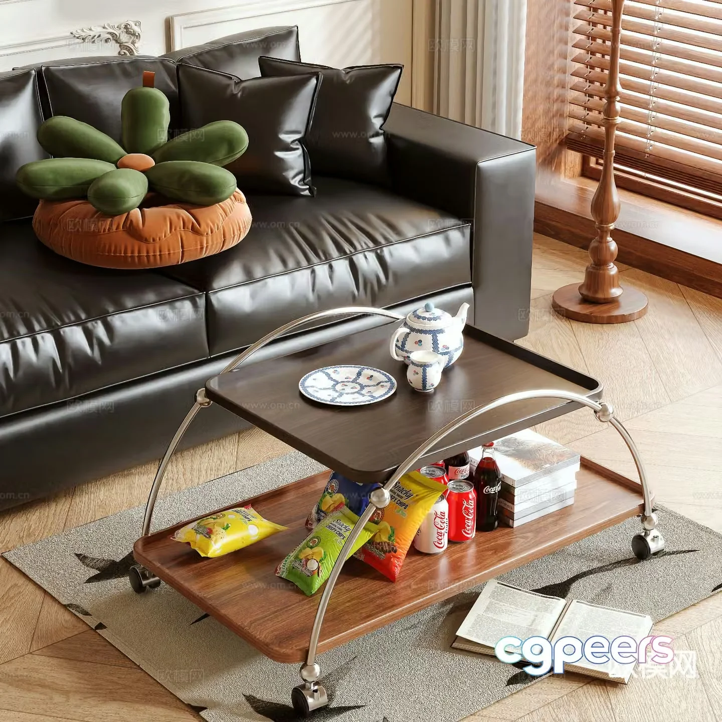 Medieval style coffee table 3D model
