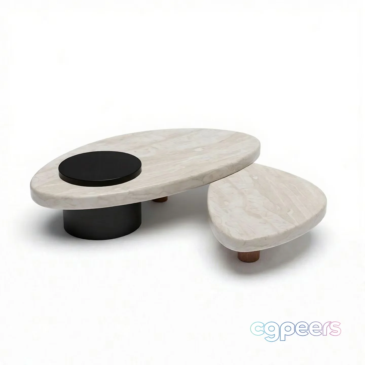 Modern Marble Coffee Table 3D Model – 19195 – VRAY Render