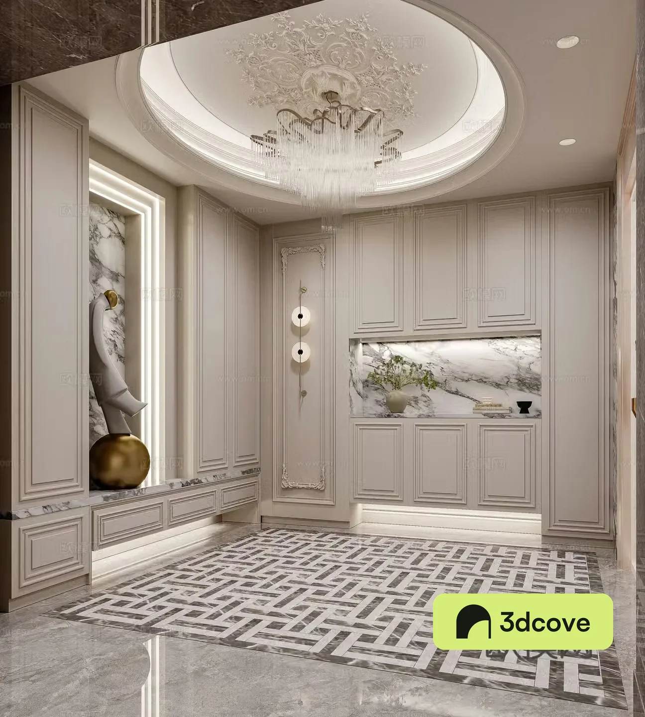 French entrance hall entrance