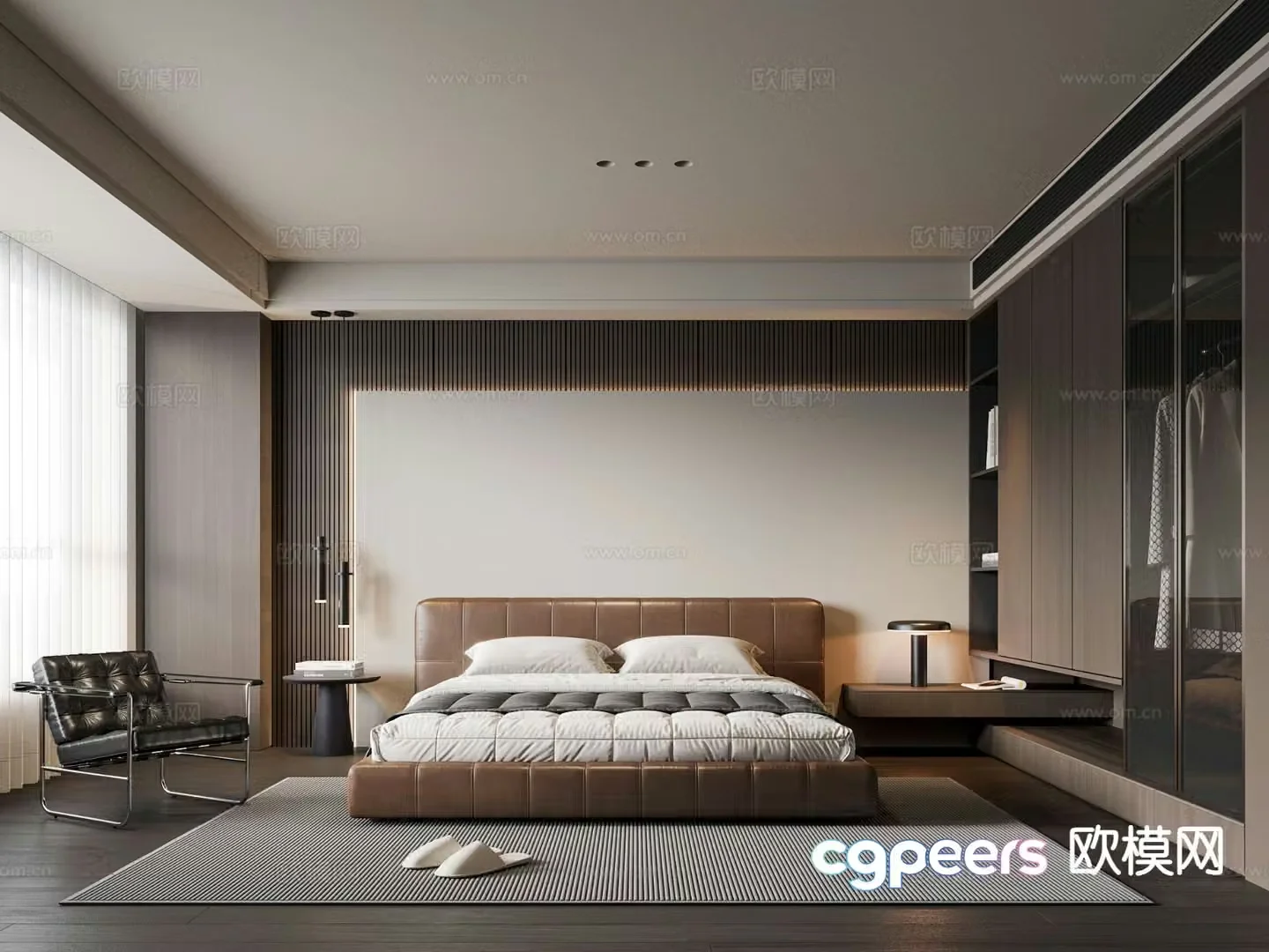 Italian style bedroom master bedroom 3d model