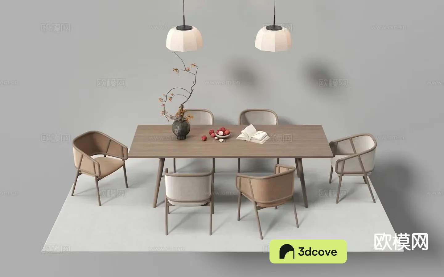 New Chinese style dining table and chairs Bar dining table