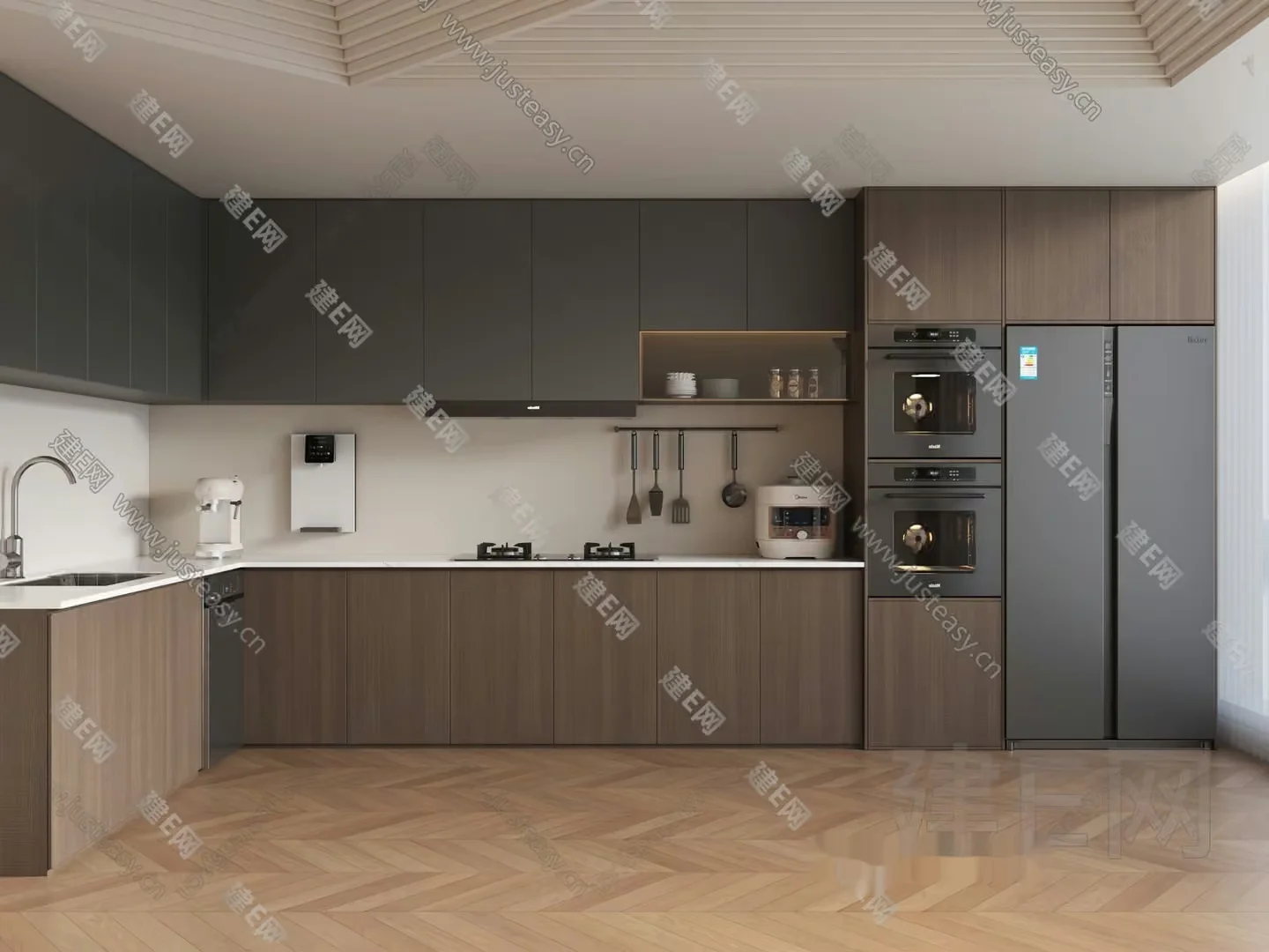 A Modern Kitchen 3D Model – 10815 – VRAY Render