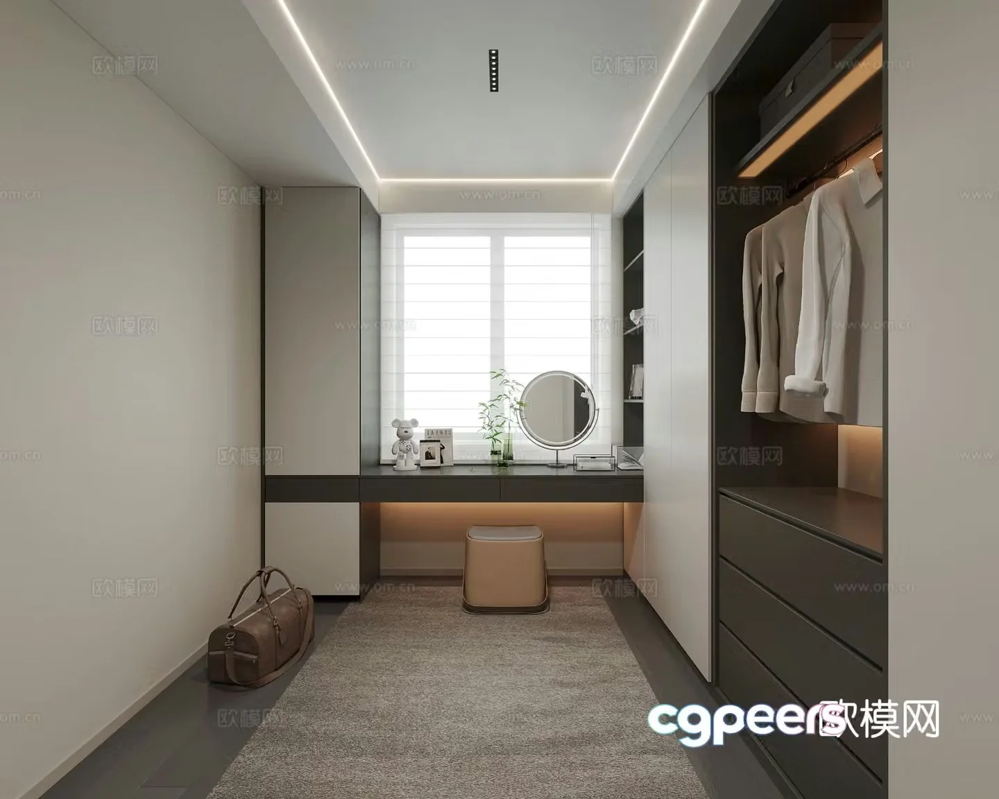 Modern cloakroom 3d model