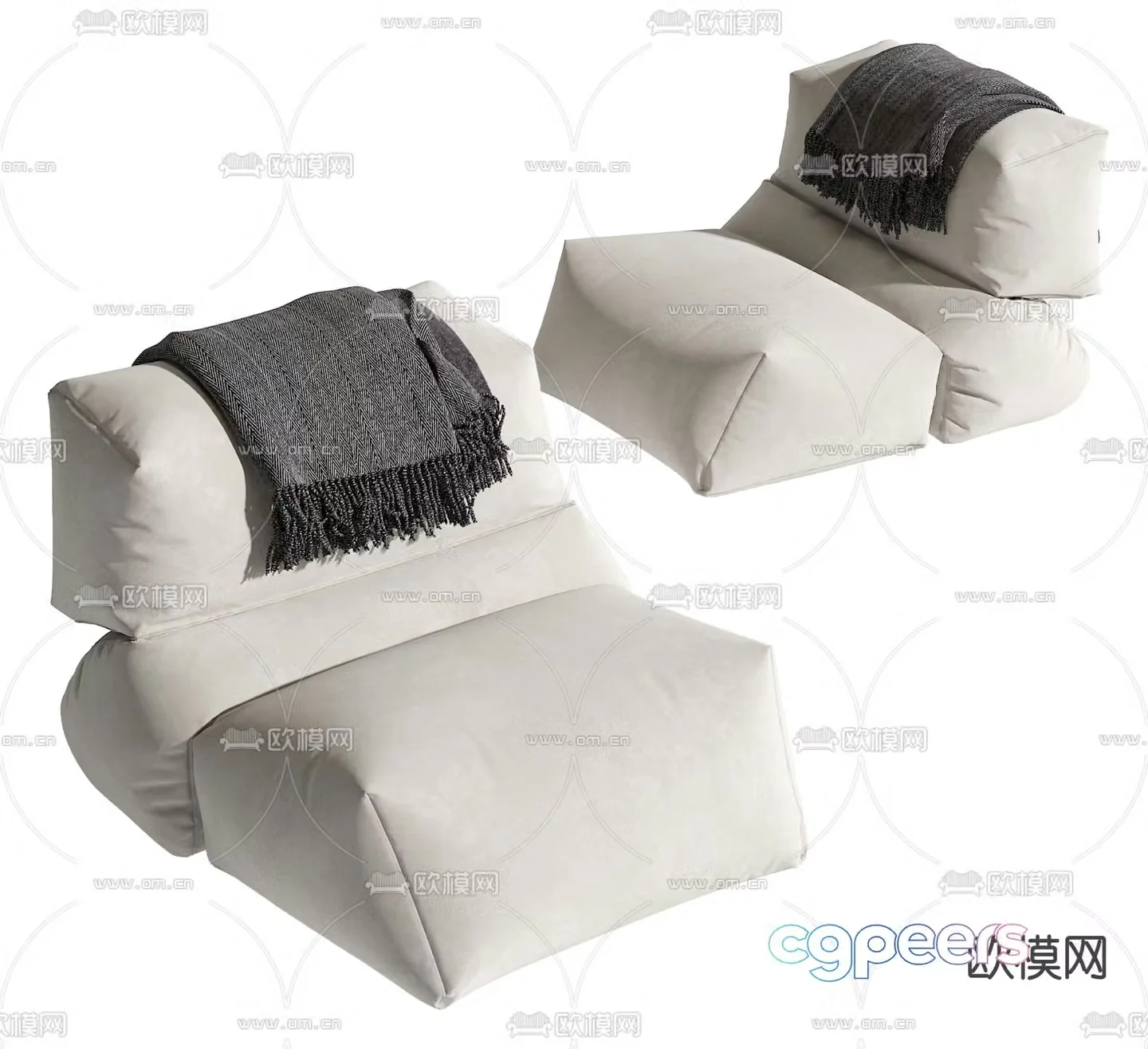 Modern single sofa 3d model