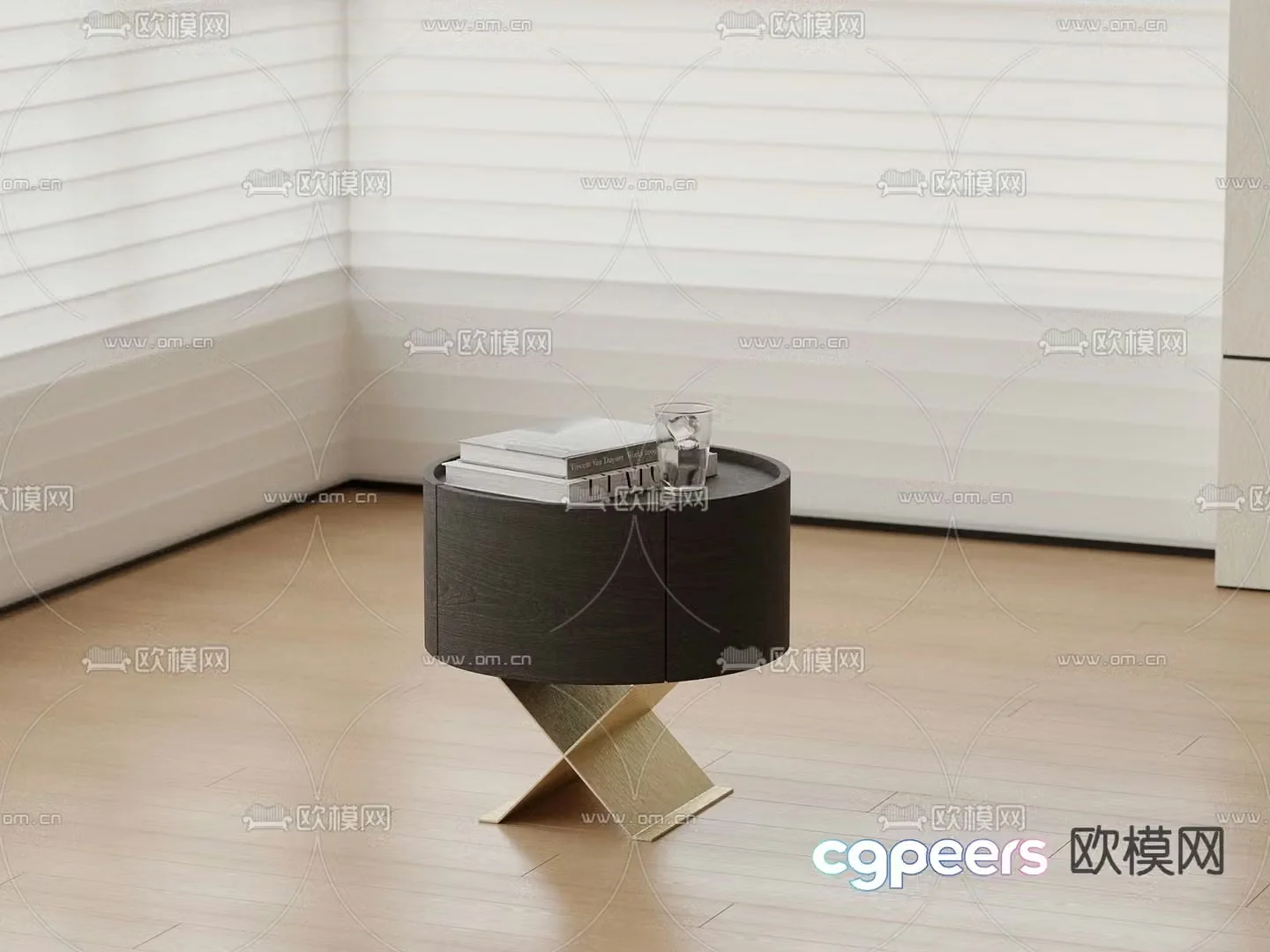 Modern bedside table 3d model
