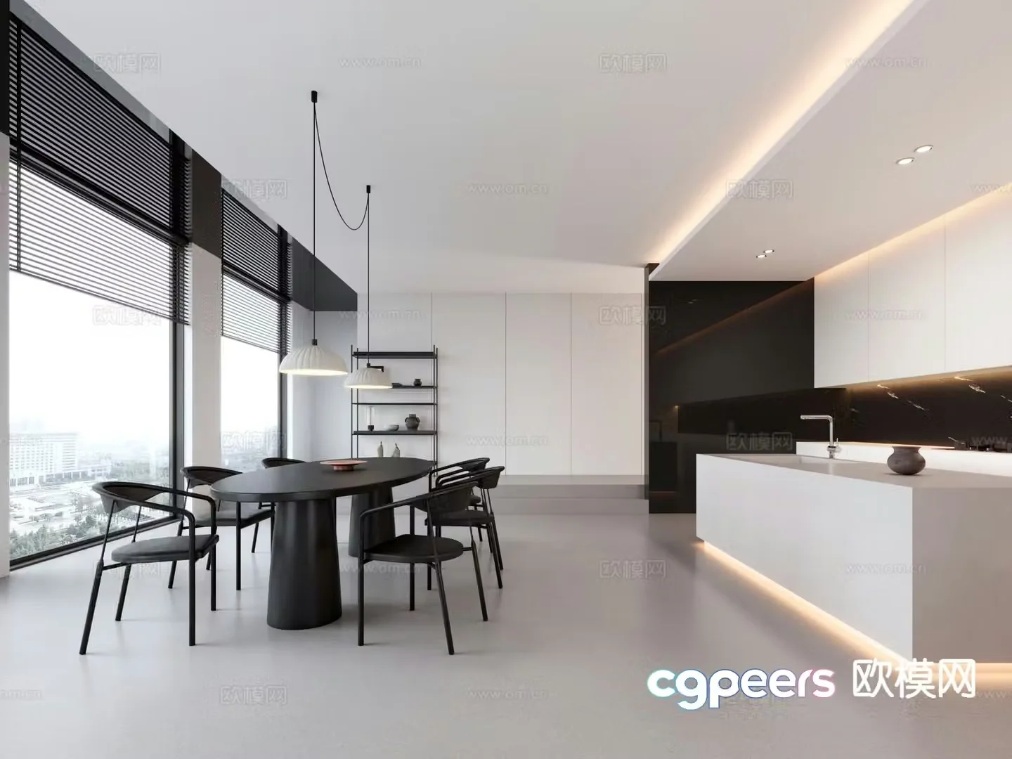 Modern restaurant 3d model